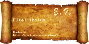 Eitel Ibolya névjegykártya