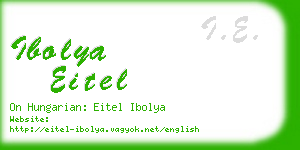 ibolya eitel business card